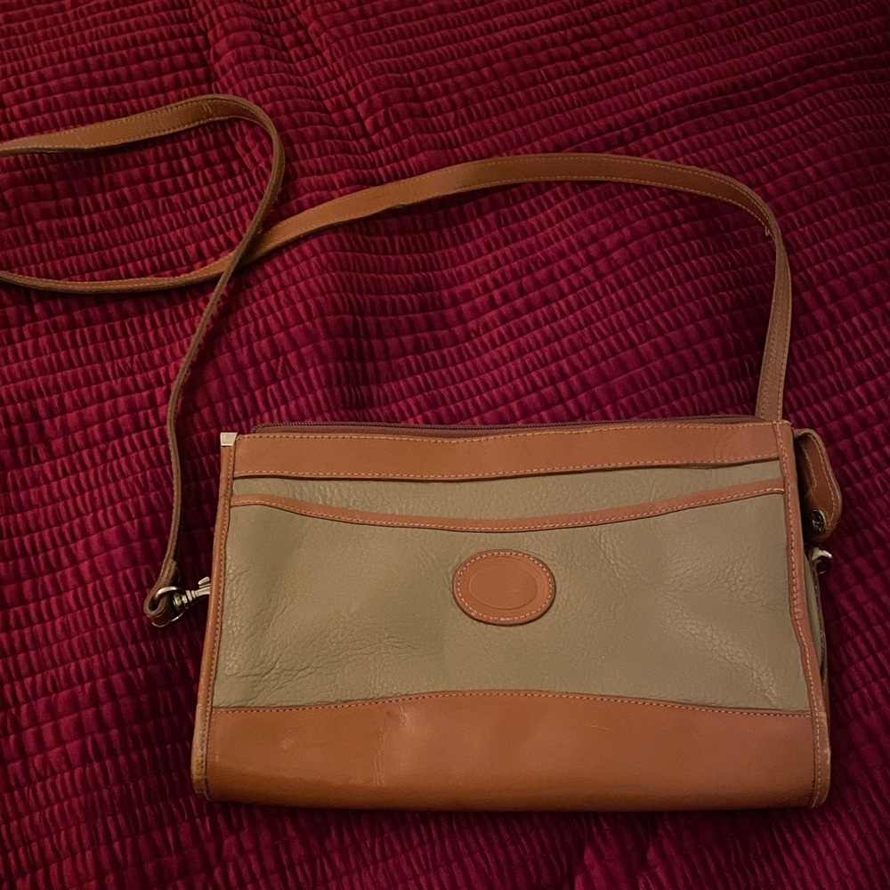 Elegant Tan and Brown Genuine Leather Women's Bag